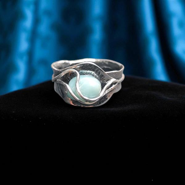 Ring Larimar in 925 Silber
