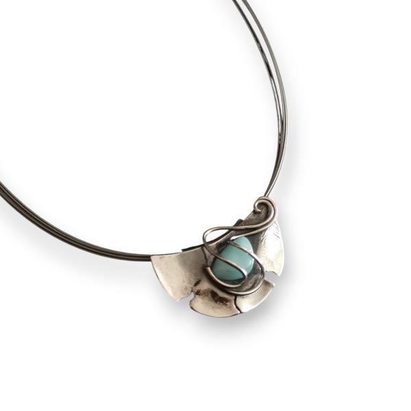 Halsschmuck Larimar in 925 Silber