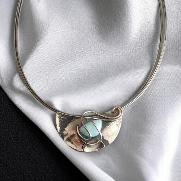 Halsschmuck Larimar in 925 Silber