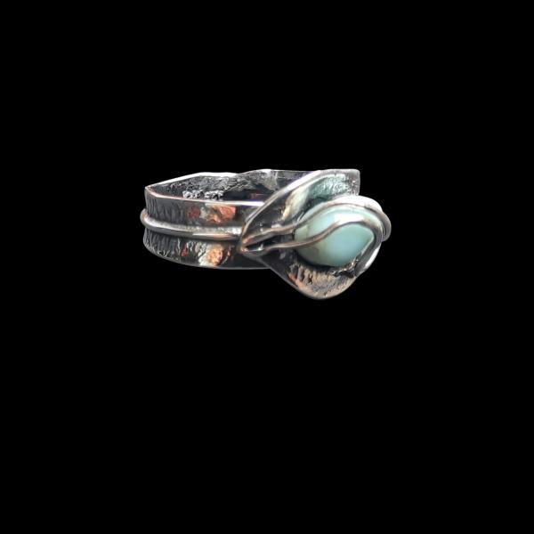 Ring Larimar in 925 Silber