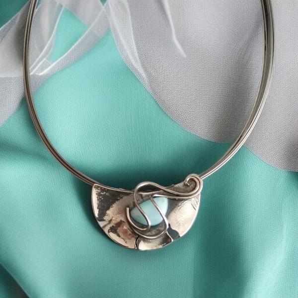 Halsschmuck Larimar in 925 Silber