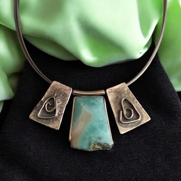 Halsschmuck Larimar in 925 Silber