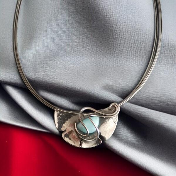 Halsschmuck Larimar in 925 Silber