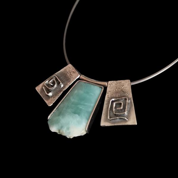 Halsschmuck Larimar in 925 Silber