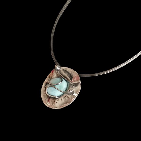 Halsschmuck Larimar in 925 Silber
