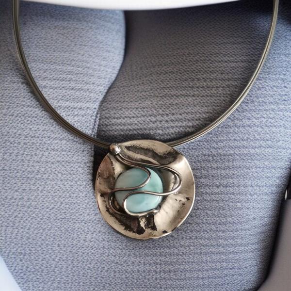 Halsschmuck Larimar in 925 Silber