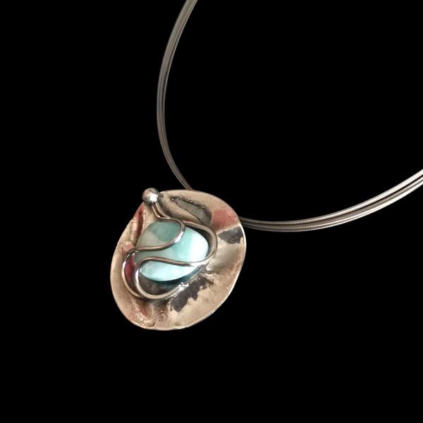 Halsschmuck Larimar in 925 Silber