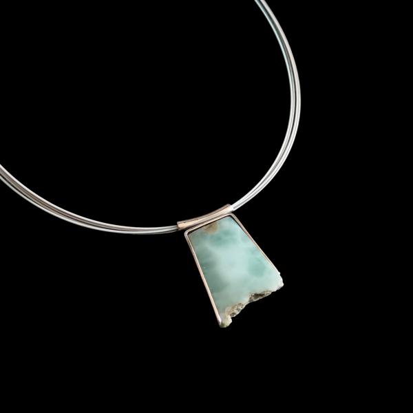 Halsschmuck Larimar in 925 Silber