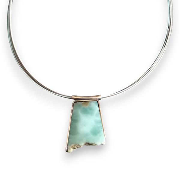 Halsschmuck Larimar in 925 Silber