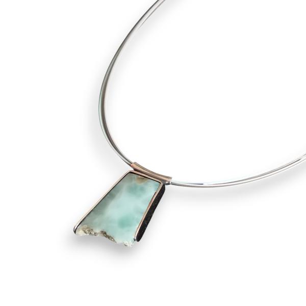 Halsschmuck Larimar in 925 Silber