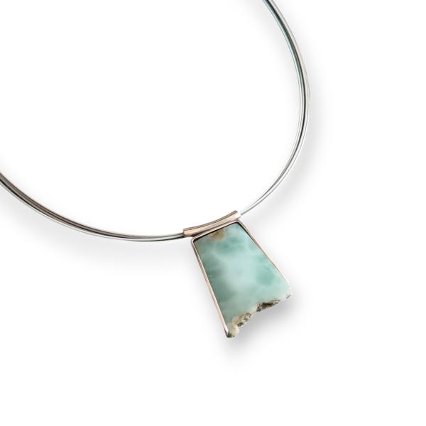 Halsschmuck Larimar in 925 Silber