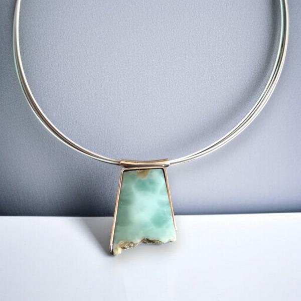 Halsschmuck Larimar in 925 Silber