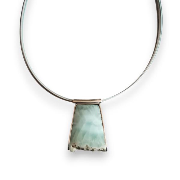 Halsschmuck Larimar in 925 Silber