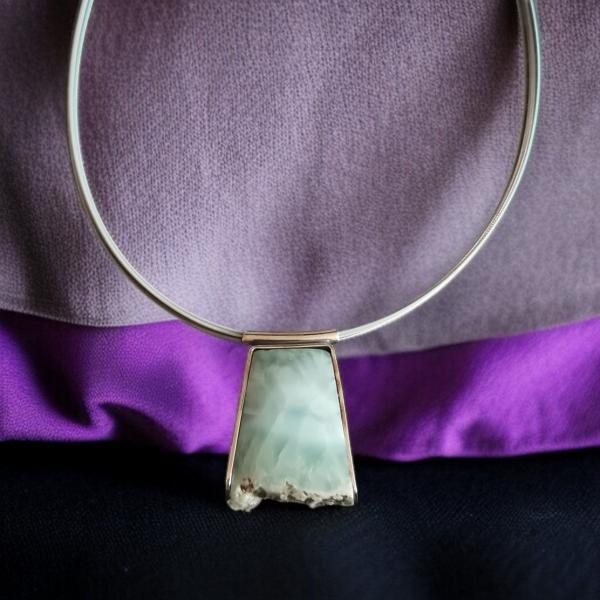Halsschmuck Larimar in 925 Silber