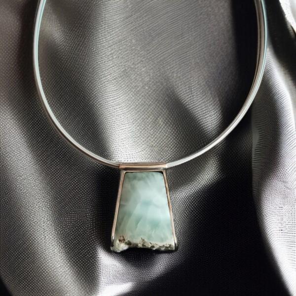 Halsschmuck Larimar in 925 Silber