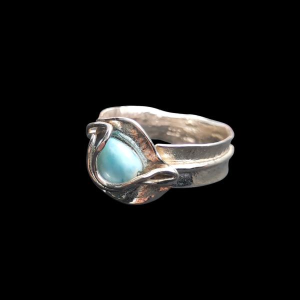 Ring Larimar in 925 Silber