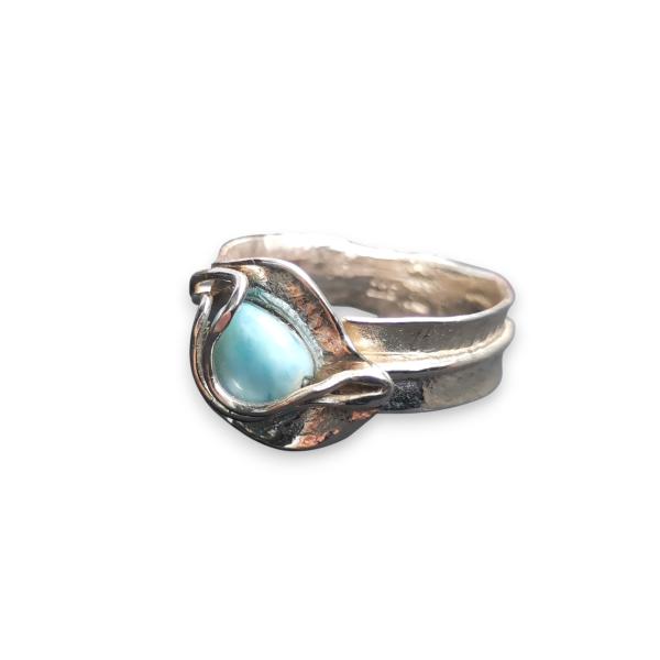 Ring Larimar in 925 Silber
