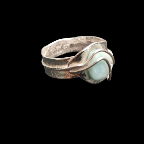 Ring Larimar in 925 Silber
