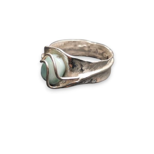 Ring Larimar in 925 Silber