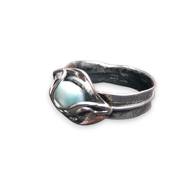 Ring Larimar in 925 Silber