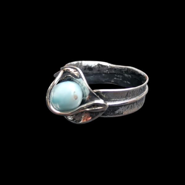 Ring Larimar in 925 Silber