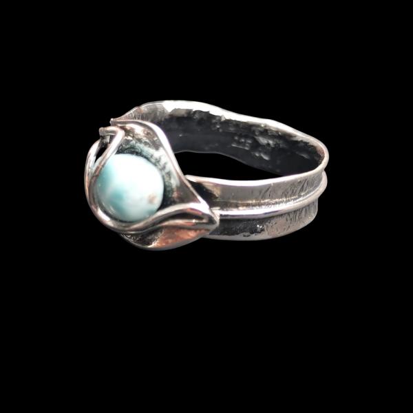 Ring Larimar in 925 Silber