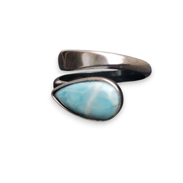 Ring Larimar in 925 Silber