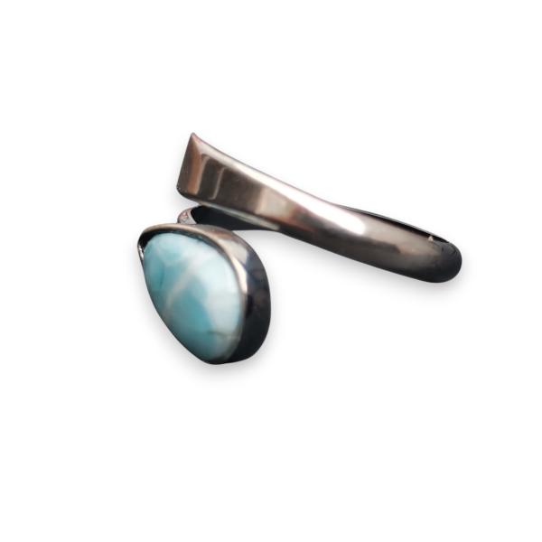 Ring Larimar in 925 Silber