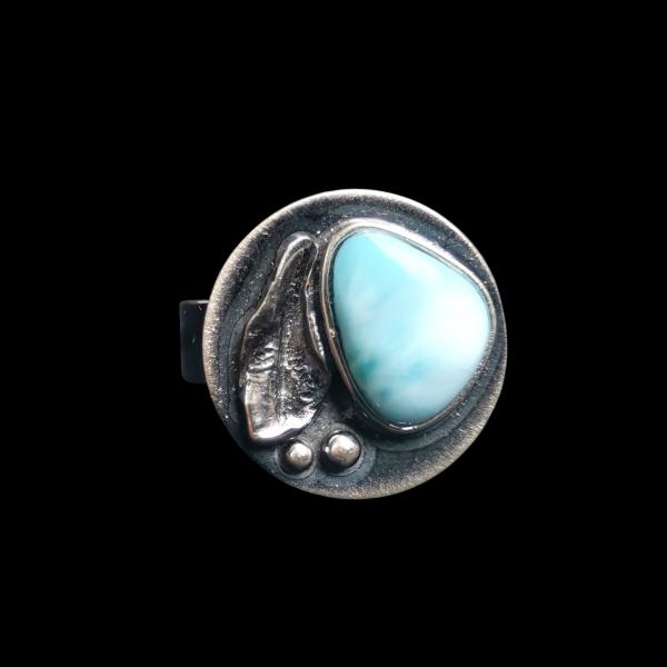 Ring Larimar in 925 Silber