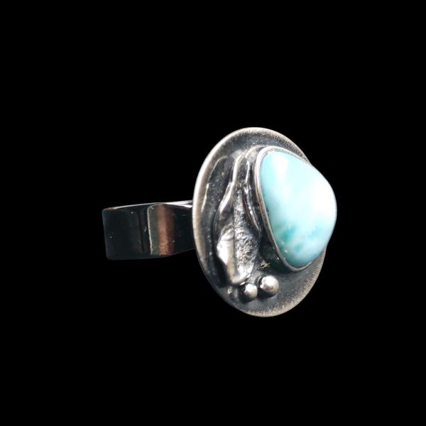 Ring Larimar in 925 Silber