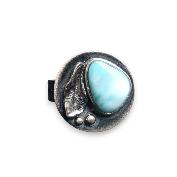 Ring Larimar in 925 Silber