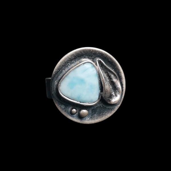 Ring Larimar in 925 Silber