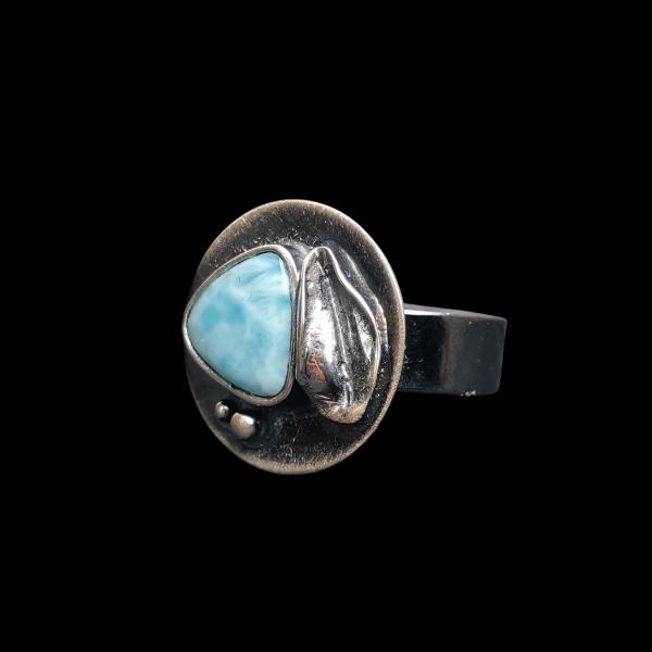 Ring Larimar in 925 Silber