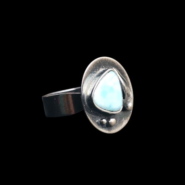 Ring Larimar in 925 Silber