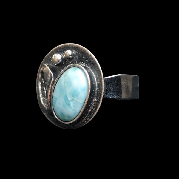 Ring Larimar in 925 Silber