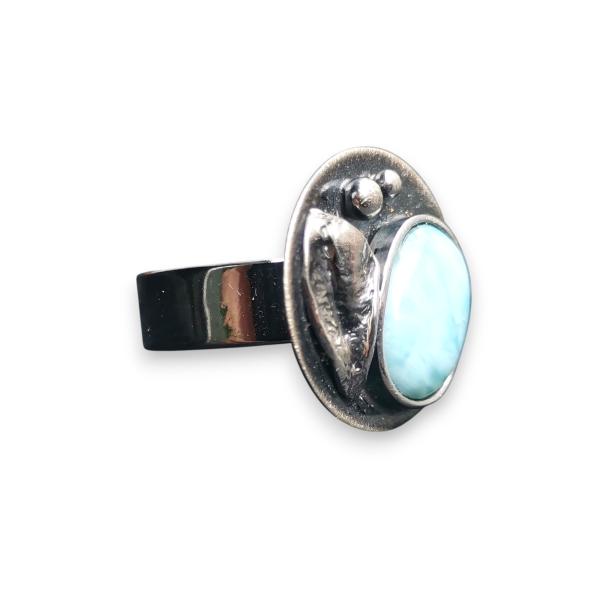 Ring Larimar in 925 Silber