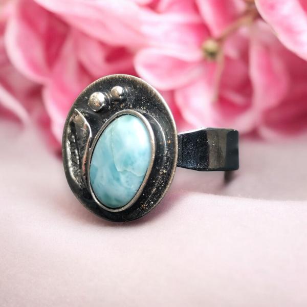Ring Larimar in 925 Silber