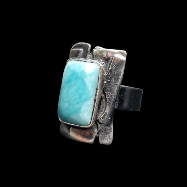 Ring Larimar in 925 Silber