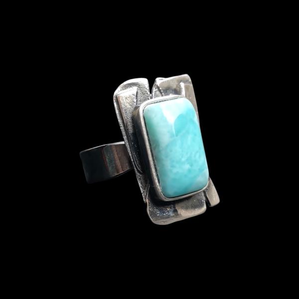 Ring Larimar in 925 Silber