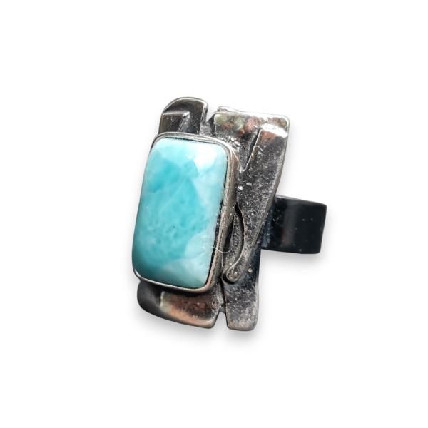 Ring Larimar in 925 Silber