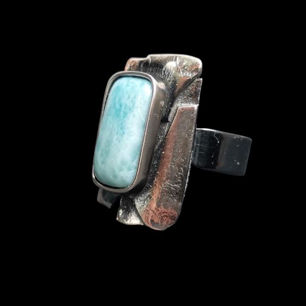 Ring Larimar in 925 Silber