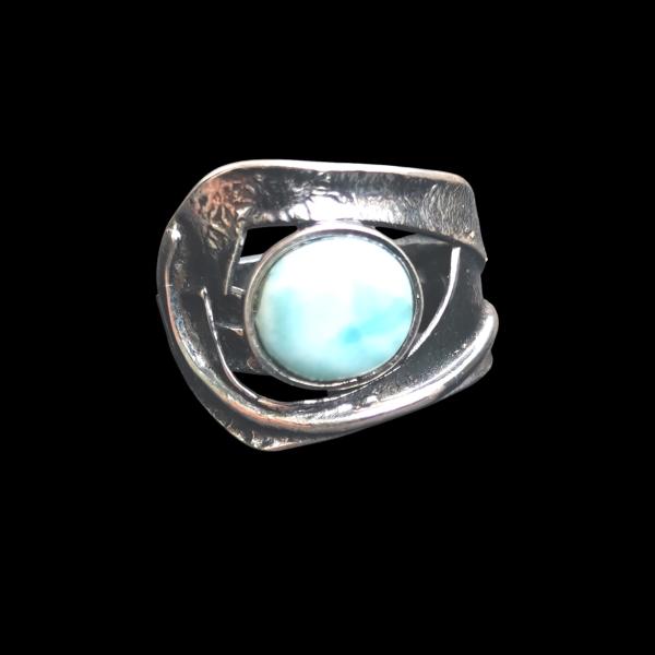 Ring Larimar in 925 Silber