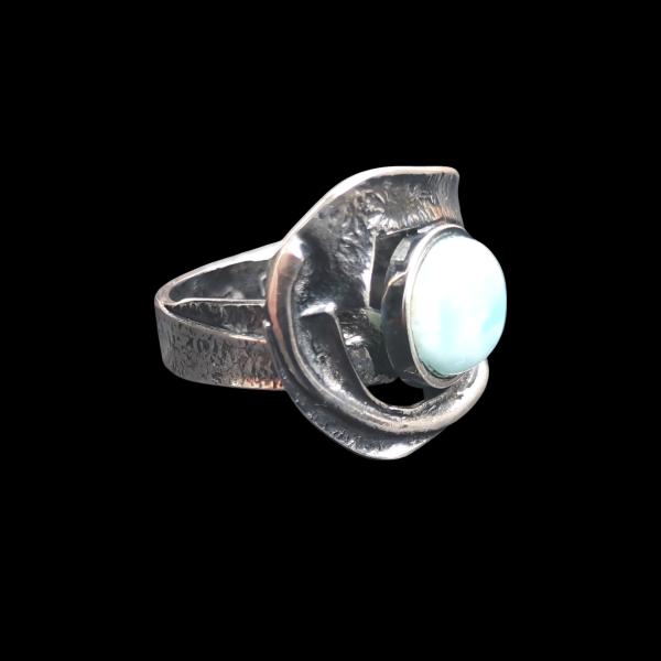 Ring Larimar in 925 Silber