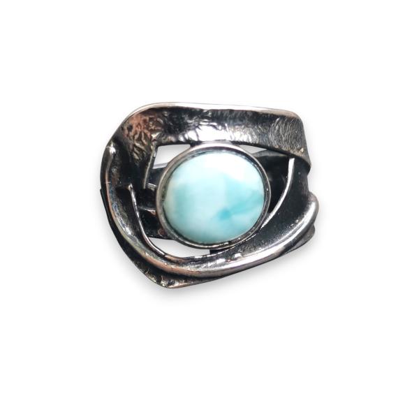Ring Larimar in 925 Silber