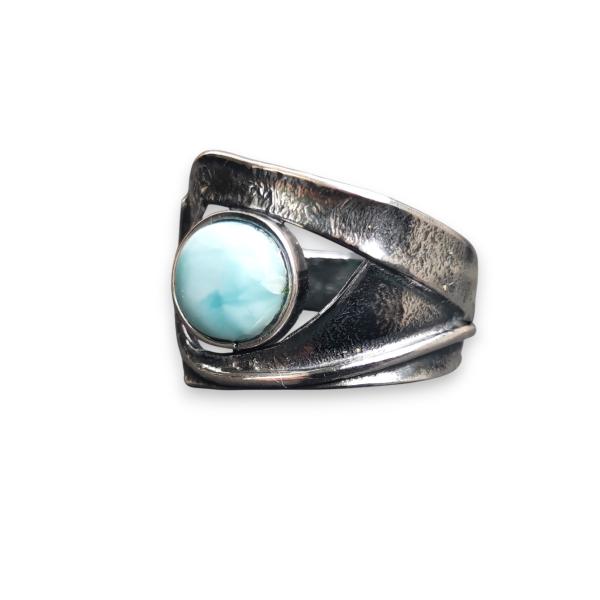 Ring Larimar in 925 Silber