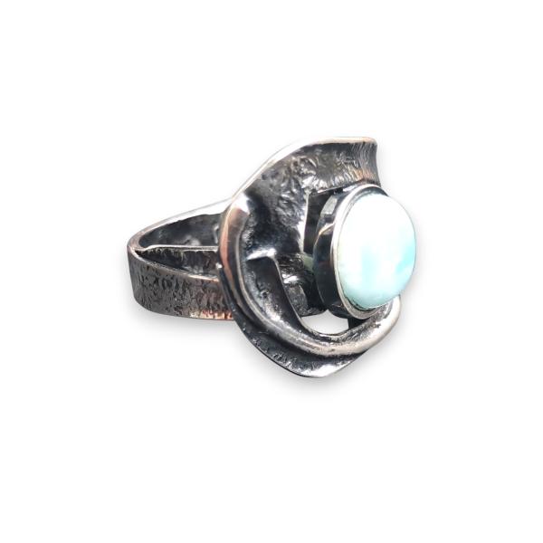 Ring Larimar in 925 Silber