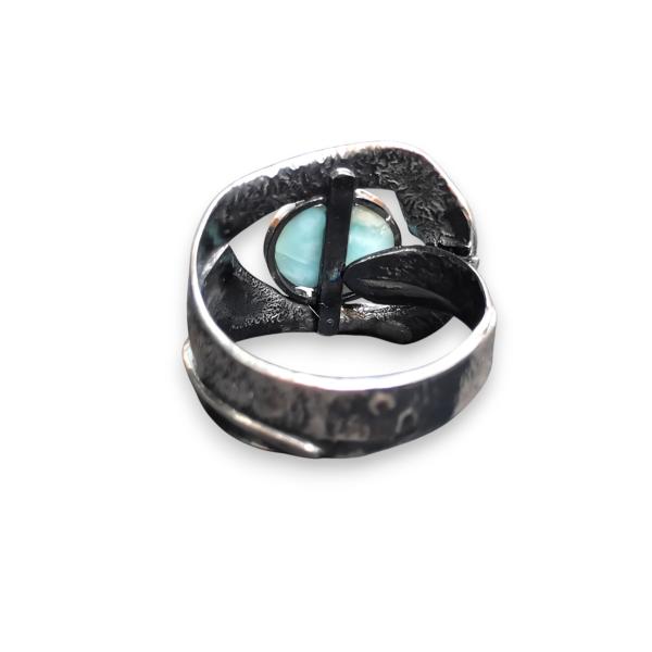 Ring Larimar in 925 Silber