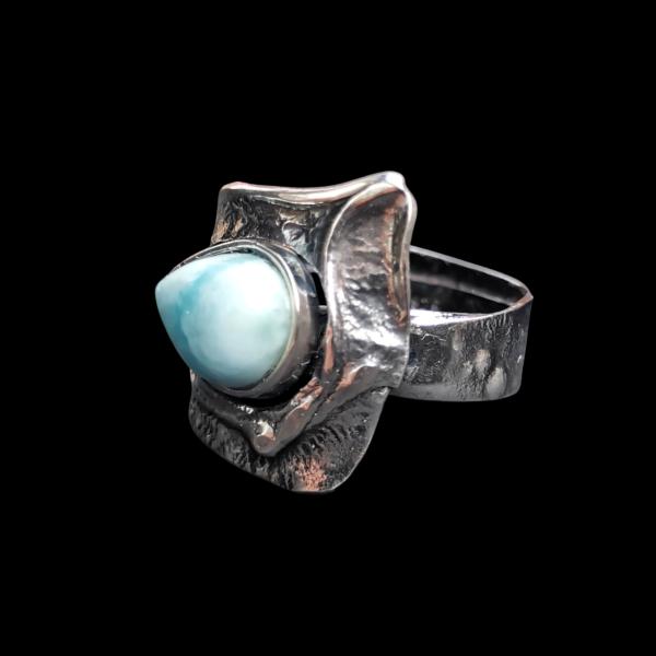 Ring Larimar in 925 Silber