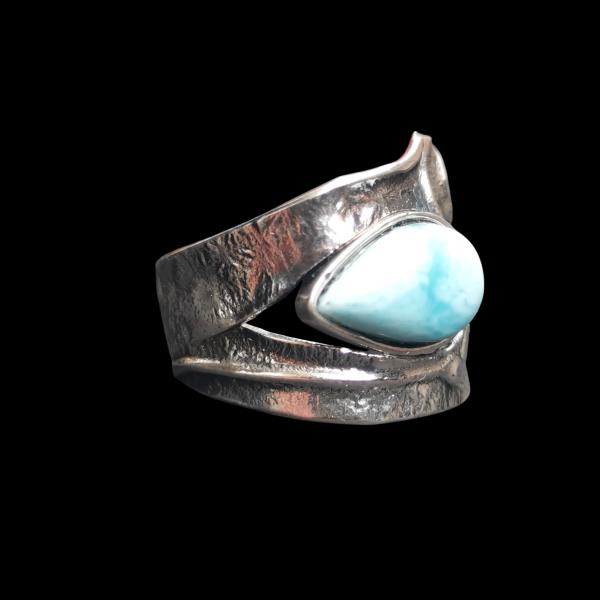 Ring Larimar in 925 Silber
