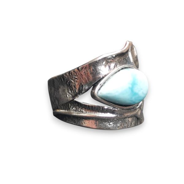 Ring Larimar in 925 Silber